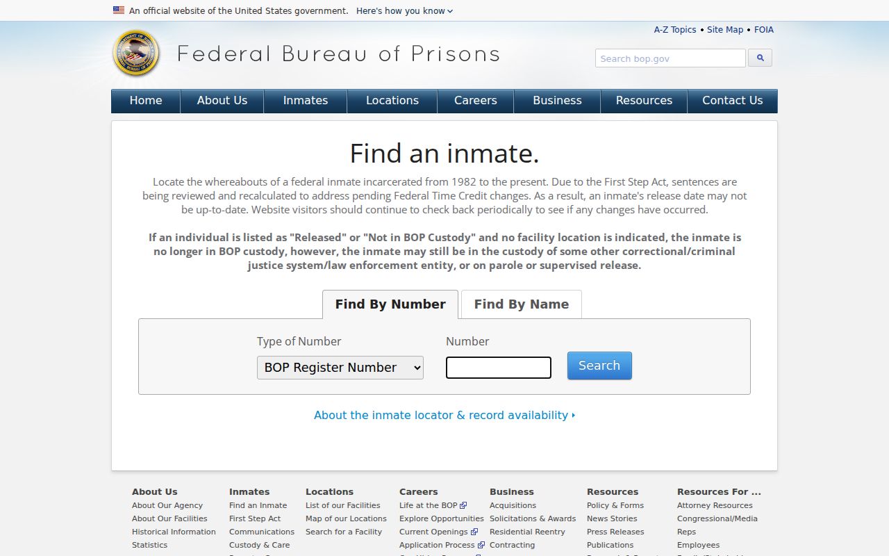 Johnson County arrest lookup federal custody locator