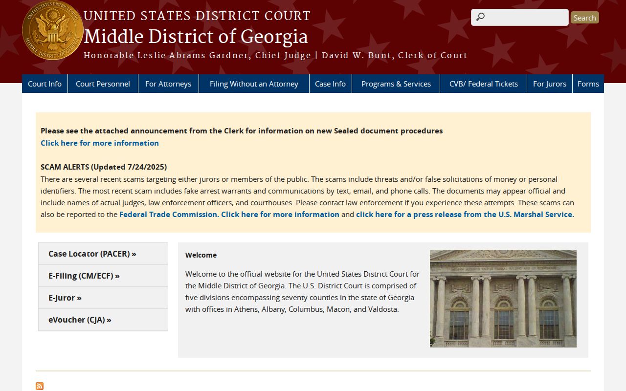 Middle District of Georgia federal criminal cases serving Johnson County
