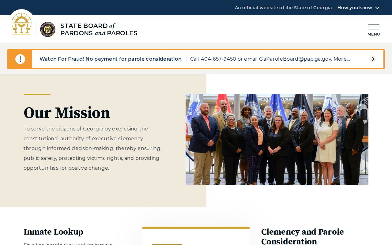 Georgia parole authority for Johnson County criminal records